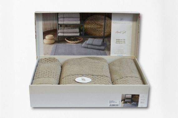 Подарочный набор полотенец  Pupilla Monet Kahve