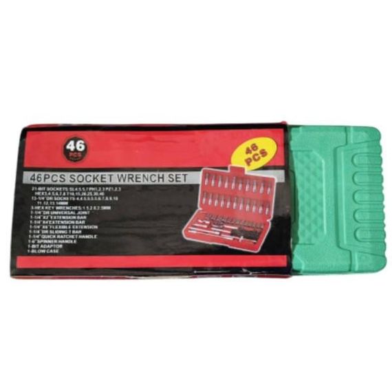 Набор инструментов 46 предметов в зеленом кейсе