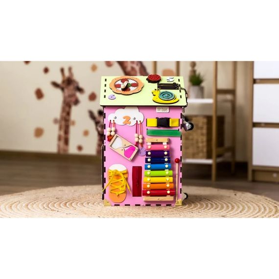 Развивающая игрушка Бизикуб "Дом" TG200111 розовый, 55х30х30 см | Зображення 3