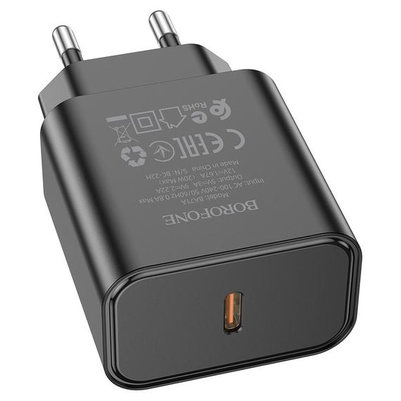 МЗП Borofone BA71A PD20W (1USB-C) Чорний | Зображення 2