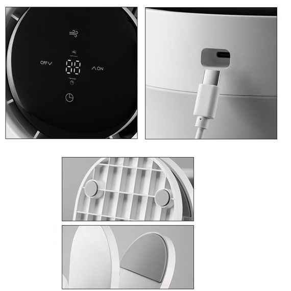 Настільний вентилятор F7 з затискачем 4000mAh White | Зображення 6