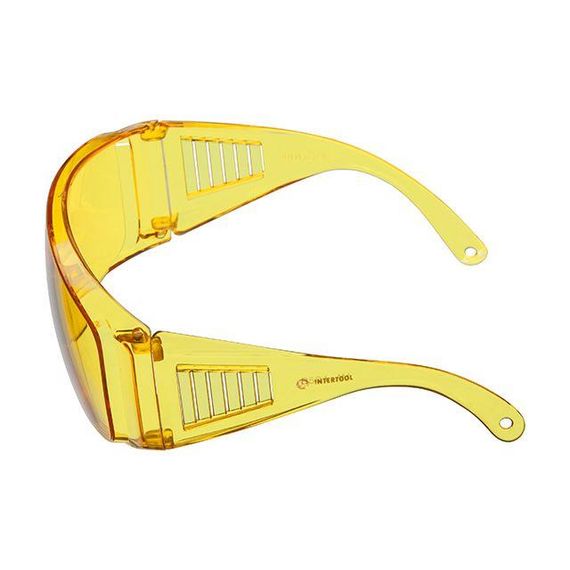Окуляри захисні жовті, полікарбонат INTERTOOL SP-0082 | Зображення 3