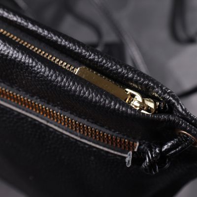 Сумка Vintage Жіноча трапецієподібна з натуральної шкіри Чорна (22395) | Зображення 2
