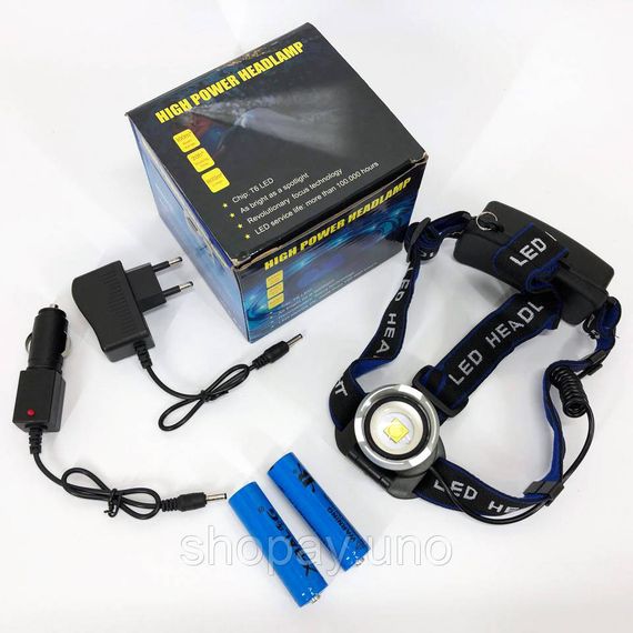 Налобний ліхтар Bailong BL-T24-P50 акумуляторний LED/Zoom 3 режими роботи, ліхтар на голову для риболовлі | Зображення 7
