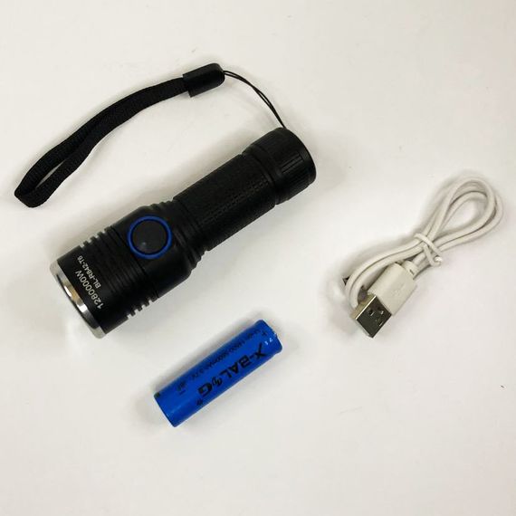 Тактический фонарь на аккумуляторе с юсб, Фонарик на все случаи, Фонарь водозащищенный GI-14 | Зображення 5