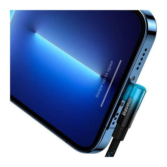 Дата кабель USB-C to Lightning 1.0m 20W 90° corner black/blue Baseus (CAVP000221) | Зображення 5