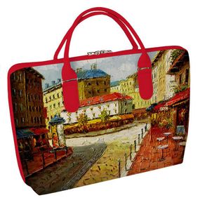 Сумка тканинна Саквояж Європа 36х26 см (SW_15N028_KR)