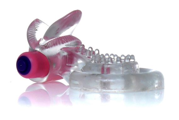 Ерекційне вібро кільце BOSS - Tongue Vibro Cock Ring Clear, BS6700051 Sex Aura | Зображення 5