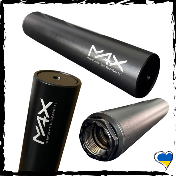 Глушник для АК, АКМ, АК74, АКС74У MAX model.Colibri_S 5.45 [M24X1,5]. Саундмодератор | Зображення 1