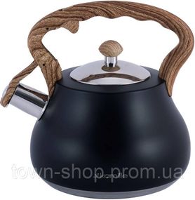 Чайник Kamille Whistling Kettle Black 2.7л из нержавеющей стали со свистком (черный) KM-1092