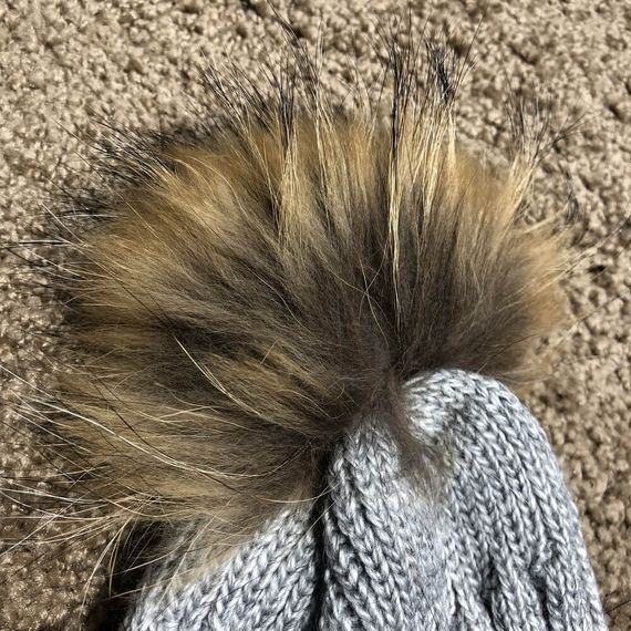 Шапка Moncler Winter Hat Knitted Pompon Gray | Зображення 6