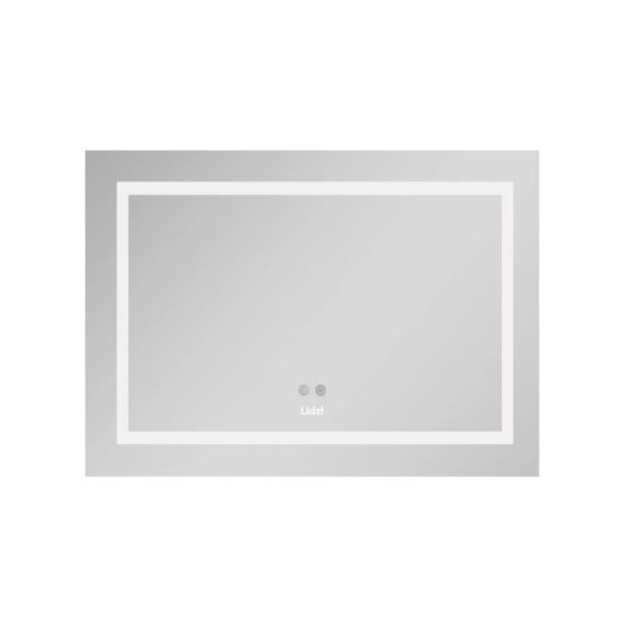 Дзеркало Lidz Kubis 800х600 з LED-підсвіткою Touch, з антизапотіванням, з диммером, рег. яскравості LD78LF9047400 | Зображення 2