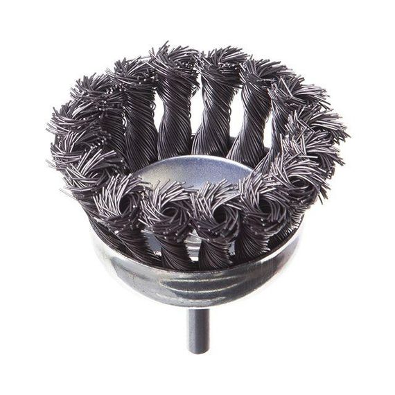 Щітка чашкова 75 мм для дриля, 1/4" (пучки крученого дроту) INTERTOOL BT-3075 | Зображення 2