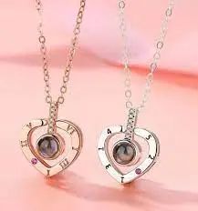 Кулон підвіска з проекцією I love you Я тебе люблю 100 мовами світу у формі серця | Зображення 9