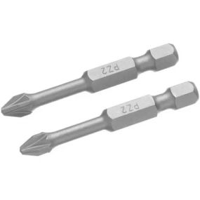 Насадка викруткова YATO шліц хрестовид PZ3 х 50 мм. шпиндель 6-гран- 1/4", хром-молібден, 2 шт. YT-77975