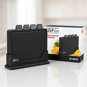 Кухонний набір дощок Zepline ZP-00220 5 предметів, з підставкою чорний