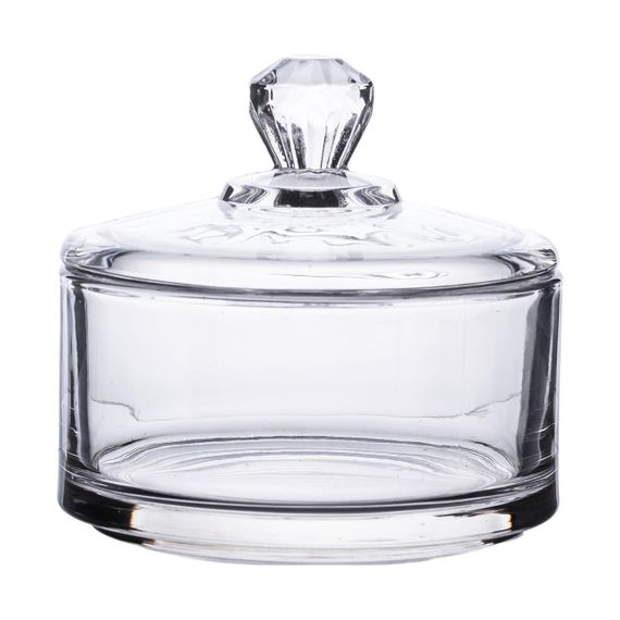 Цукерниця з кришкою Ø 10 см скляна HP-YH-24