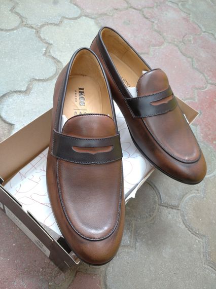 Ультрастильні коричневі лофери мокасини 40 розмір | Зображення 5