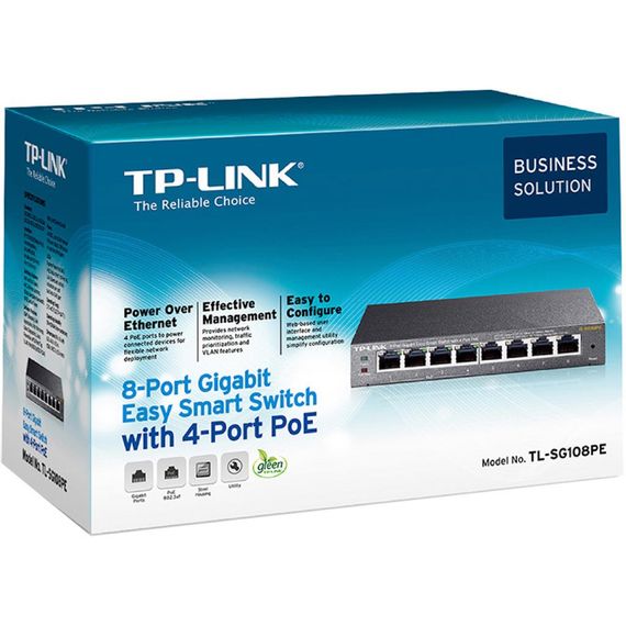 Комутатор мережевий TP-Link TL-SG108PE | Зображення 4