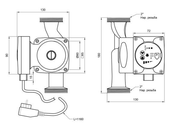Циркуляційний насос Thermo Alliance LPSА 32/60/180, енергозберігаючий LPSA3260180 | Зображення 3