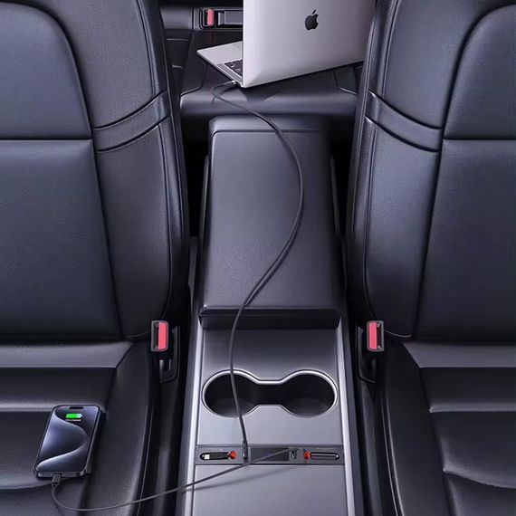 Перехідник HUB Usams US-SJ649 60W Car Central Control Charging HUB For Tesla (3/Y) Tarnish | Зображення 2