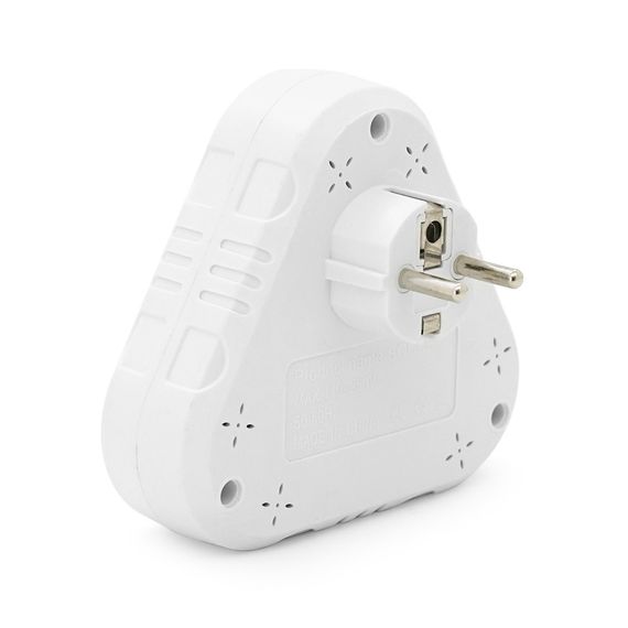 Розетка трійник із заземленням F202-White, 2 розетки+3USB(1А), 2500W, 10A | Зображення 3