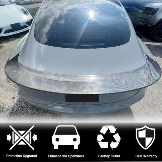Спойлер V9 (2017-2023, Карбон) для Tesla Model 3 2017- рр | Зображення 1