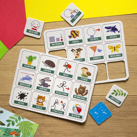 Развивающие карточки "Мои первые предложения "Животные" 1198002 на укр. языке | Зображення 3
