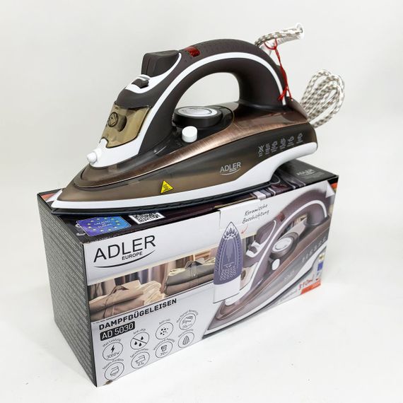 Праска для прасування будь-якого типу одягу ADLER AD 5030 3000Вт, Хороша праска для прасування речей OT-80 | Зображення 5