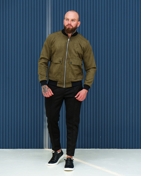 Брюки замш чёрный S XL | Зображення 6