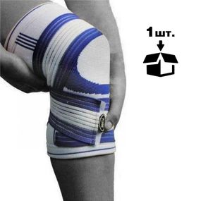 Наколінник Power System PS-6008 Knee Support Pro Blue/White (1шт.) L/XL