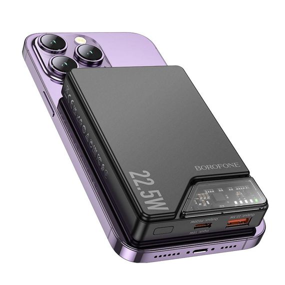 Універсальна Мобільна Батарея Power Bank Borofone BJ49 Astute 22.5W+PD20W magnetic 10000mAh Колір Чорний | Зображення 2