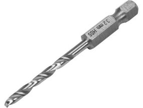 Свердло по металу YATO Польша: HSS6542, Ø=3.2мм, HEX-1/4", l=65/34мм, для нержав., конструкт., легов. стали