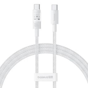 Дата кабель Baseus Gem Fast Charging Type-C to Type-C 100W (1m) (P10373000111) Moon White