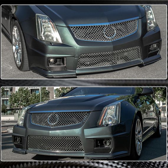 Накладки на передній бампер Flap (для CTS V Coupe, Карбон) для Cadillac CTS 2007-2014 рр | Зображення 2