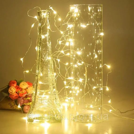 Гирлянда светодиодная нить роса 3м на батарейках 3 шт AAA белый белый цвет Gold | Зображення 3