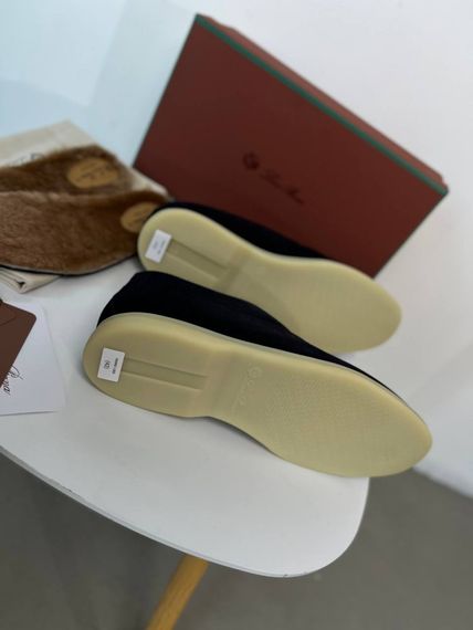 Лофери Loro Piana Open Walk чорного кольору ob437 | Зображення 5