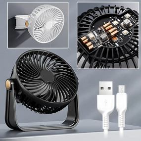 Портативний мінівентилятор Wall mounted fan, настільний або настінний вентилятор, 13×13×5.9 см