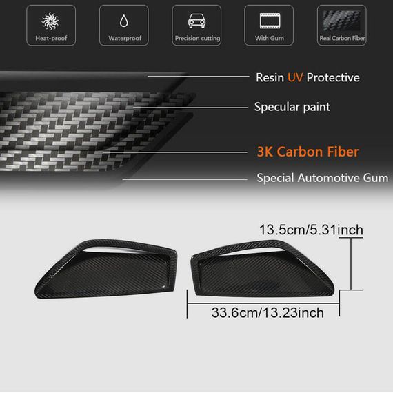 Накладки на передний бампер (для RS6, Карбон) для Ауди A6 C8 2018- гг | Зображення 3