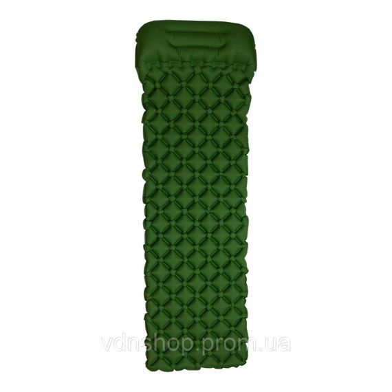 Матрас для палатки надувной походный 190х55х3 см туристический матрас Зеленый SJ-0084GR