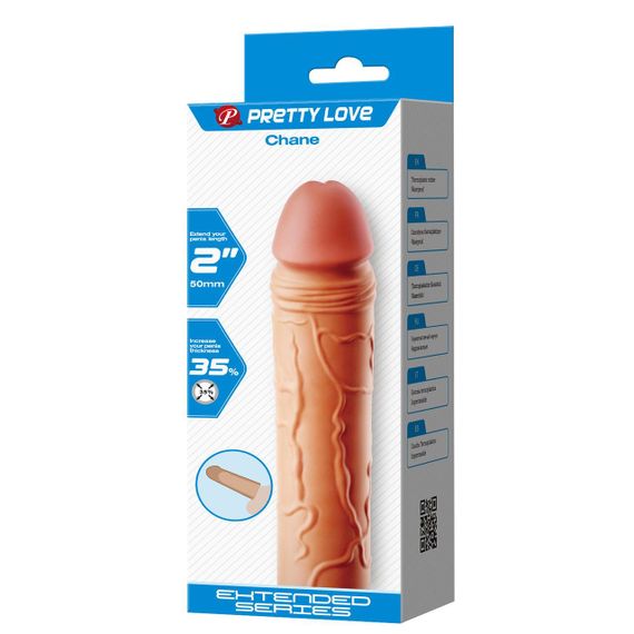 Насадка на пеніс PRETTY LOVE Chane 2 (50 mm) Extended Series, TPR Sex Aura | Зображення 1