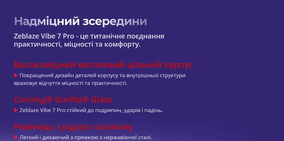 Смарт годинник Zeblaze Vibe 7 Pro | Зображення 6