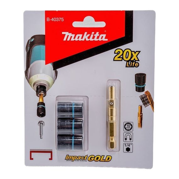 Набір головок ударних 1/4" 10 мм (3 шт) Makita B-40375 | Зображення 2