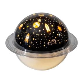 Нічник з зволожувачем повітря бездротовий з LED підсвічуванням Планета Сатурн з кільцем кольоровий Космос