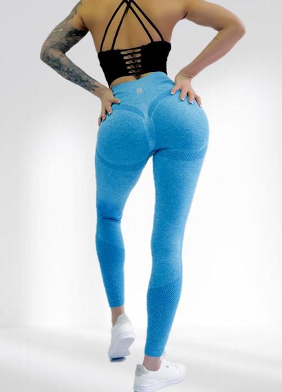 Лосіни пуш ап для фітнесу з високою талією LILAFIT Бірюзовий L (LFL000037) | Зображення 3