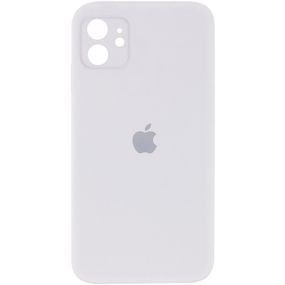 Чехол Silicone Case Square Full Camera Protective (AA) для Apple iPhone 11 (6.1") Білий / White