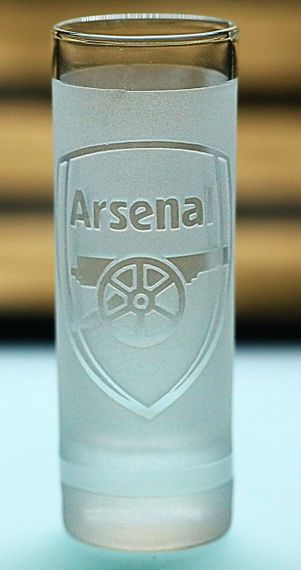 Подарункова матова чарка 60мл з гравіюванням футбольного клубу Арсенал Лондон