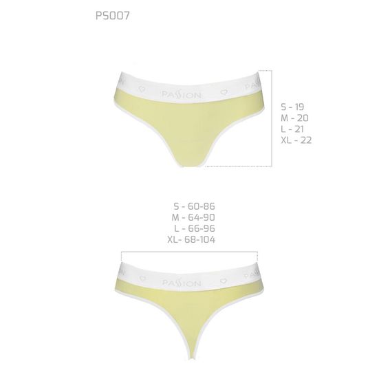 Спортивні трусики-стрінги Passion PS007 PANTIES L, yellow | Зображення 4