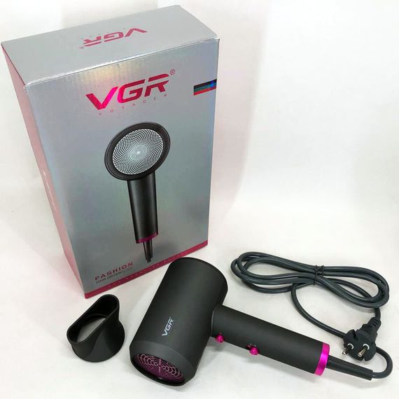 Воздушный стайлер для волос VGR V-400 | Мощный электрический фен | Легкий JX-396 профессиональный фен | Зображення 4