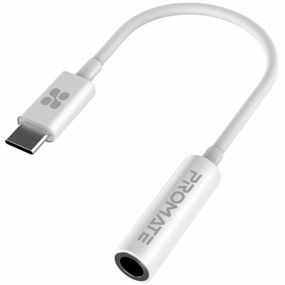Кабель мультимедийный USB-C to AUX 3.5mm-3.5mm auxlink-c.white Promate (auxlink-c.white)